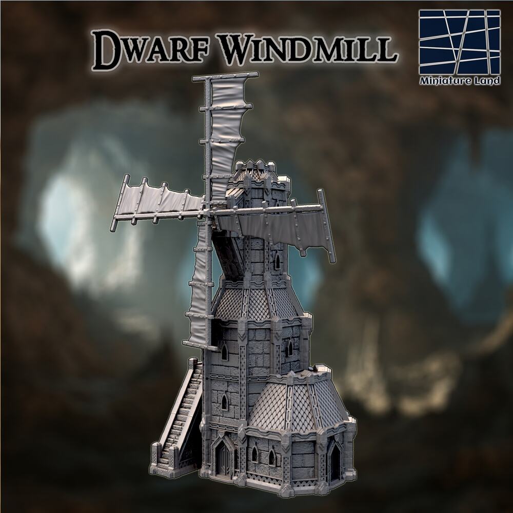 Dwarf Windmill DND Terrain Building